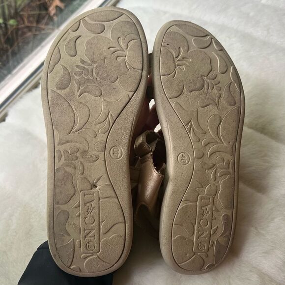 ONCAI Sandals Orthotic Arch Support Leather Lightweight Comfort Gold/Khaki Sz 9 - Picture 14 of 16